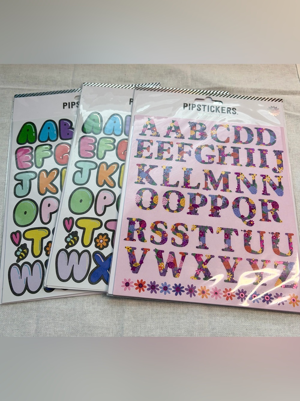 Pipsticks Floral & Bubble Alphabet Sticker Sheets